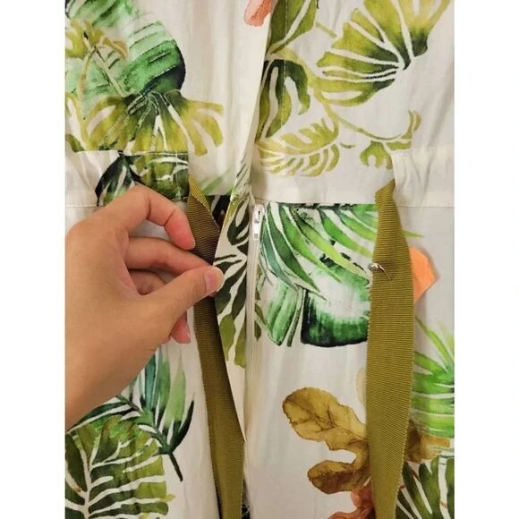 Lalipop design COTTON JUMPSUIT WITH PALM LEAF PRINT M - Picture 7 of 12